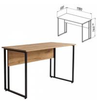 Стол  "SMART CD-019", 1180х600х770 мм, ЛОФТ, металл/ЛДСП бунратти, каркас черный, 641948