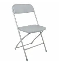 Стул складной для дома и офиса  "Golf CF-002", серый каркас, пластик серый, 531564