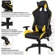 Игровое кресло  "GT Master GM-110", две подушки, экокожа, черное/желтое, 531927. Фото товара с разных ракурсов.
