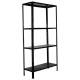 Стеллаж металл BOOMHOUSE (БУМХАУС) в1500*ш750*г300мм, 4 полки, нагрузка на стеллаж до 120 кг, черный, 291420 главное фото в маленьком размере
