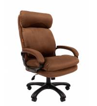 Кресло руководителя Chairman Home 505 Россия ткань Т-14 коричневый (черный пластик)