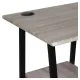 Стол на металлокаркасе BRABIX LOFT CD-006, 1200х500х730 мм, 2 полки, цвет дуб антик, 641225. Фото товара с разных ракурсов.